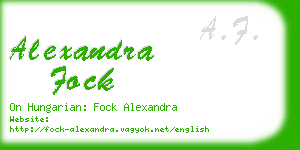 alexandra fock business card